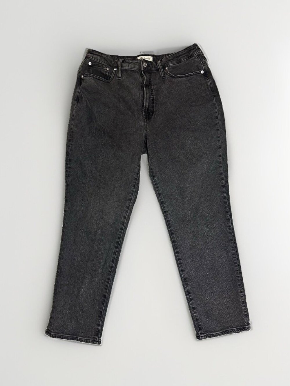 Madewell Women’s 31 Perfect Vintage Jeans Black Dark Wash High Rise Tapered